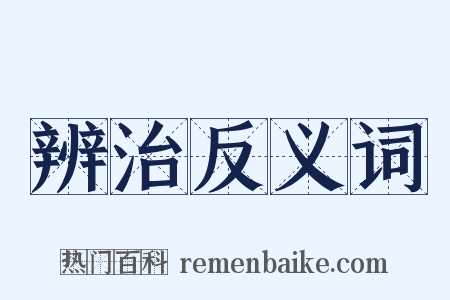 辨治反义词是什么意思的图片